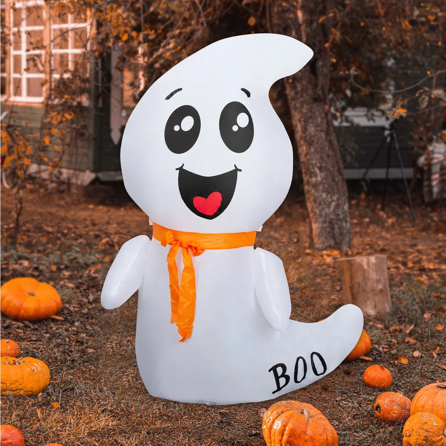 Make Your Halloween Spooktacular with Our 4 FT Inflatable Ghost – The Cute, Glow-in-the-Dark, Hauntingly Fun Decoration for Your Indoor and Outdoor Haunt!