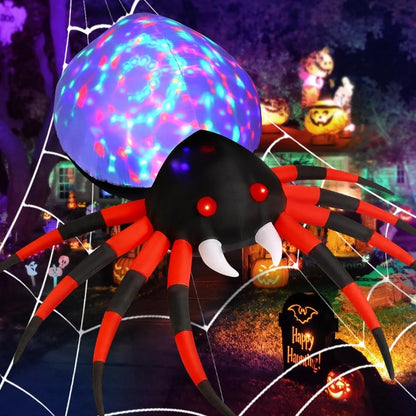 Halloween Inflatable 8.5 FT Halloween Spider Inflatable, Giant Blow up Spider with Built-In Lights, Outdoor Inflatable Halloween Decorations Halloween Blowup for Holiday/Party/Yard