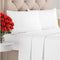 Luxurious Queen Size 4-Piece Cooling Sheet Set - Deep Pocket, Wrinkle-Free, Oeko-Tex Certified - Crisp White
