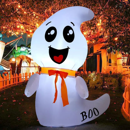 Make Your Halloween Spooktacular with Our 4 FT Inflatable Ghost – The Cute, Glow-in-the-Dark, Hauntingly Fun Decoration for Your Indoor and Outdoor Haunt!